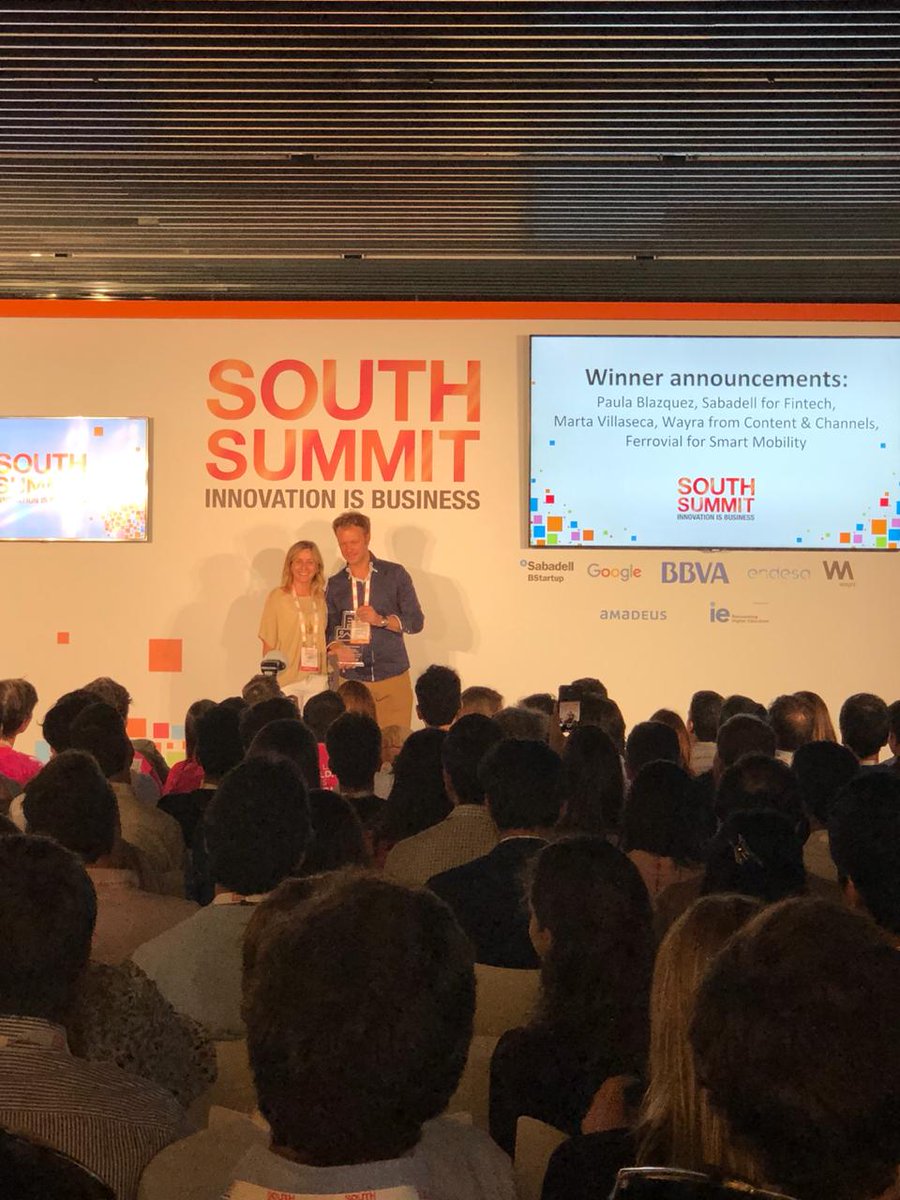 Tink_Referral's tweet photo. In the content and channels competition at #SouthSummit18 our company #TINK came out 1st and won the competition. Thanks @south_summit for organising the most important innovation event in Europe. https://t.co/1EKOOHa700