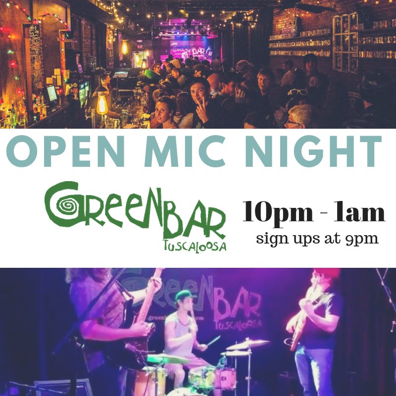 It's Wednesday! You know what that means Open Mic Night is back with the Gio Trio! Sign ups start at 9:00pm and the jams start at 10:00pm! Come wow your friends on the Green Bar stage! 21+