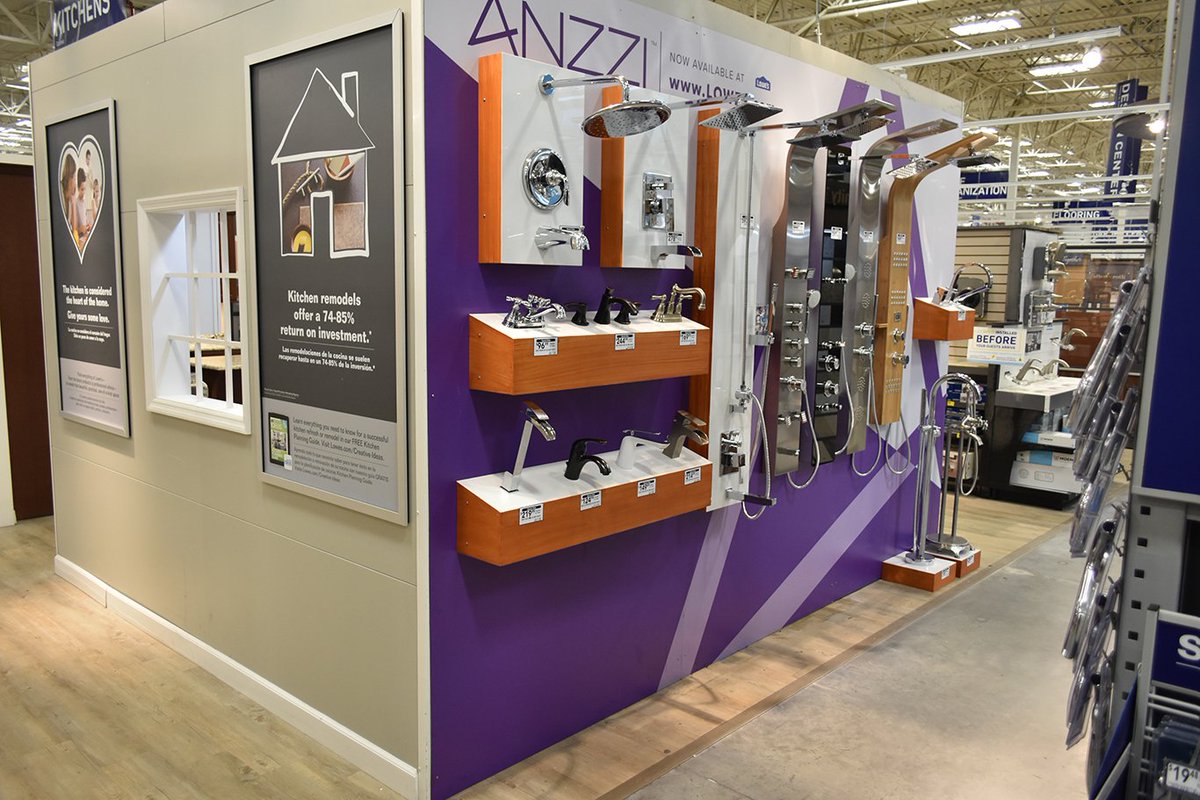 anzzibrand's tweet photo. Our beautiful display at The @Lowes in Pompano Beach. Check it out if you're in The South Florida area! See all of our products here: https://t.co/DiuoWDKMtQ 

#Anzzi #Lowes #SouthFlorida #PompanoBeach #HomeImprovement https://t.co/twQOMRQr3a