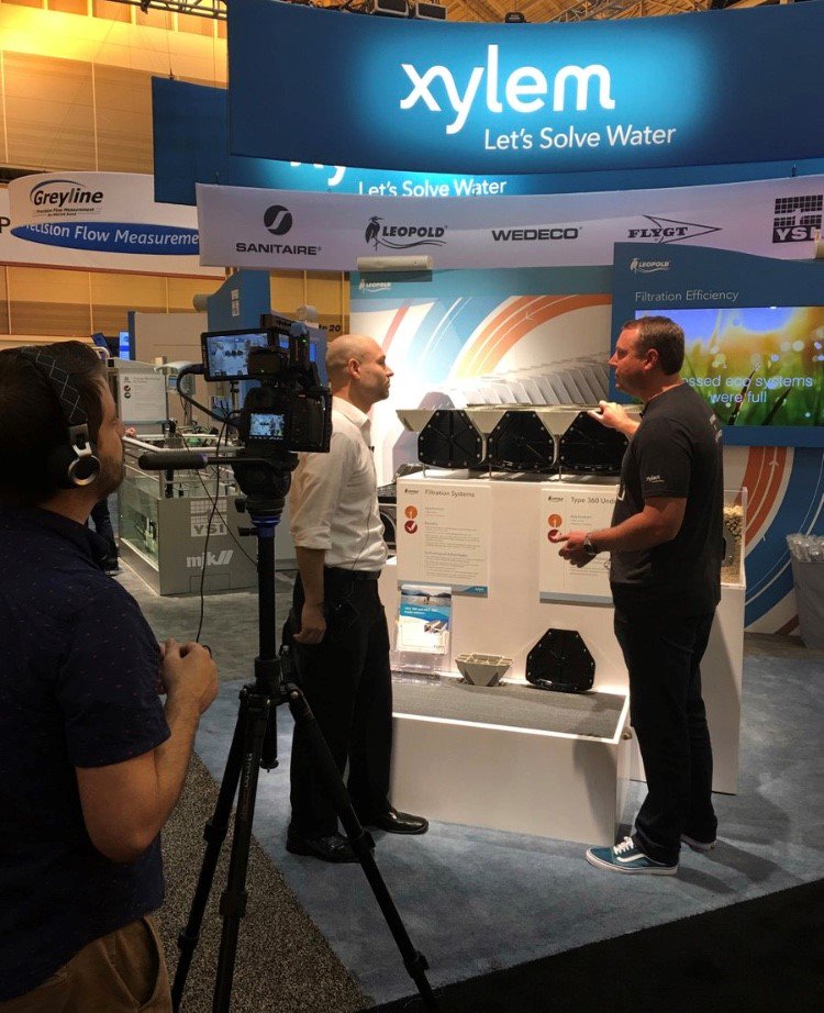 Xylem's tweet photo. We’re leaving #WEFTEC18 feeling so inspired! @WEFTEC is an important stage for catalyzing our ambition for advancing smart solutions and solving critical water issues. Let’s continue that great work #LetsSolveWater #DeepSmart https://t.co/sQK1o4zTw9