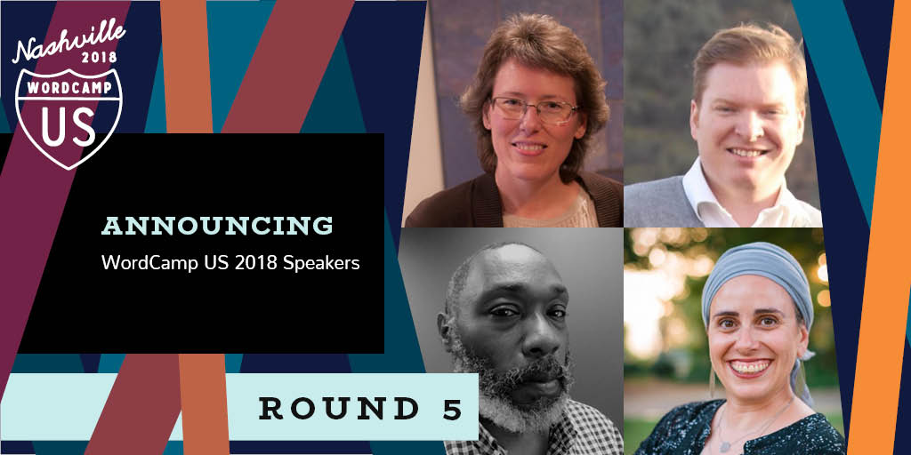 WordCampUS's tweet photo. We're excited to announce our fifth round of #WCUS speakers. Welcome to the lineup @hellofromTonya, @SixFourWeb, @miriamschwab, and @technerdteitzel! https://t.co/k8FlTuINez #WordPress #WordCamp https://t.co/PxdJcUoI6S