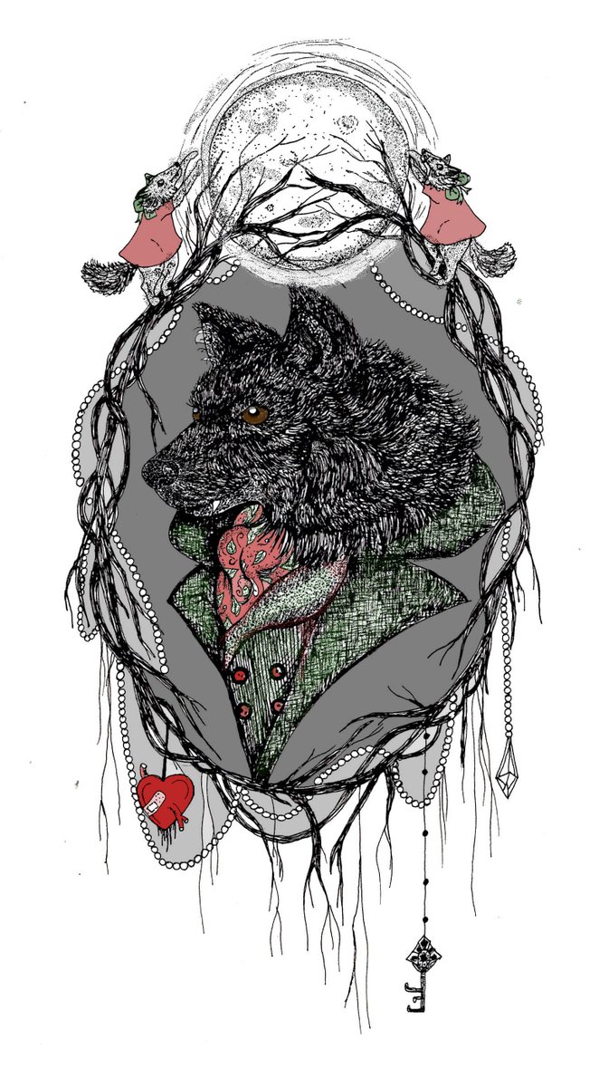 ChatsbyVictoria's tweet photo. https://t.co/ZJa1GwNKzW #wolfart #faerietaleart #bookillustration #gothicillustration #wolfpackart https://t.co/PuldGsgYQ6