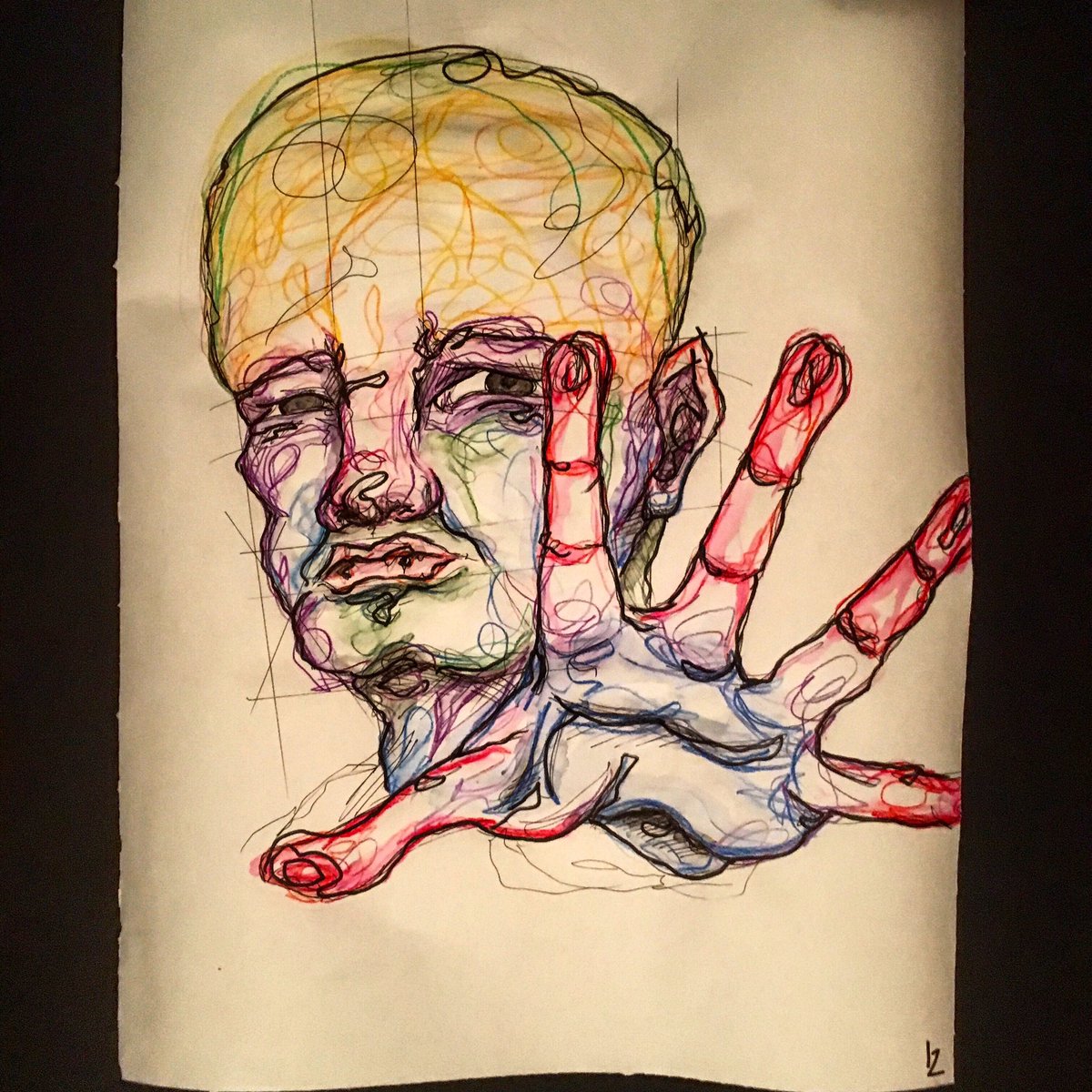 irishtiger6's tweet photo. First official assignment 🧐 hope he‘ll be happy with it 
:
#drawing #portrait #rainbow #colour #pencil #face #art #Sketching https://t.co/4l8VZKP4Uf