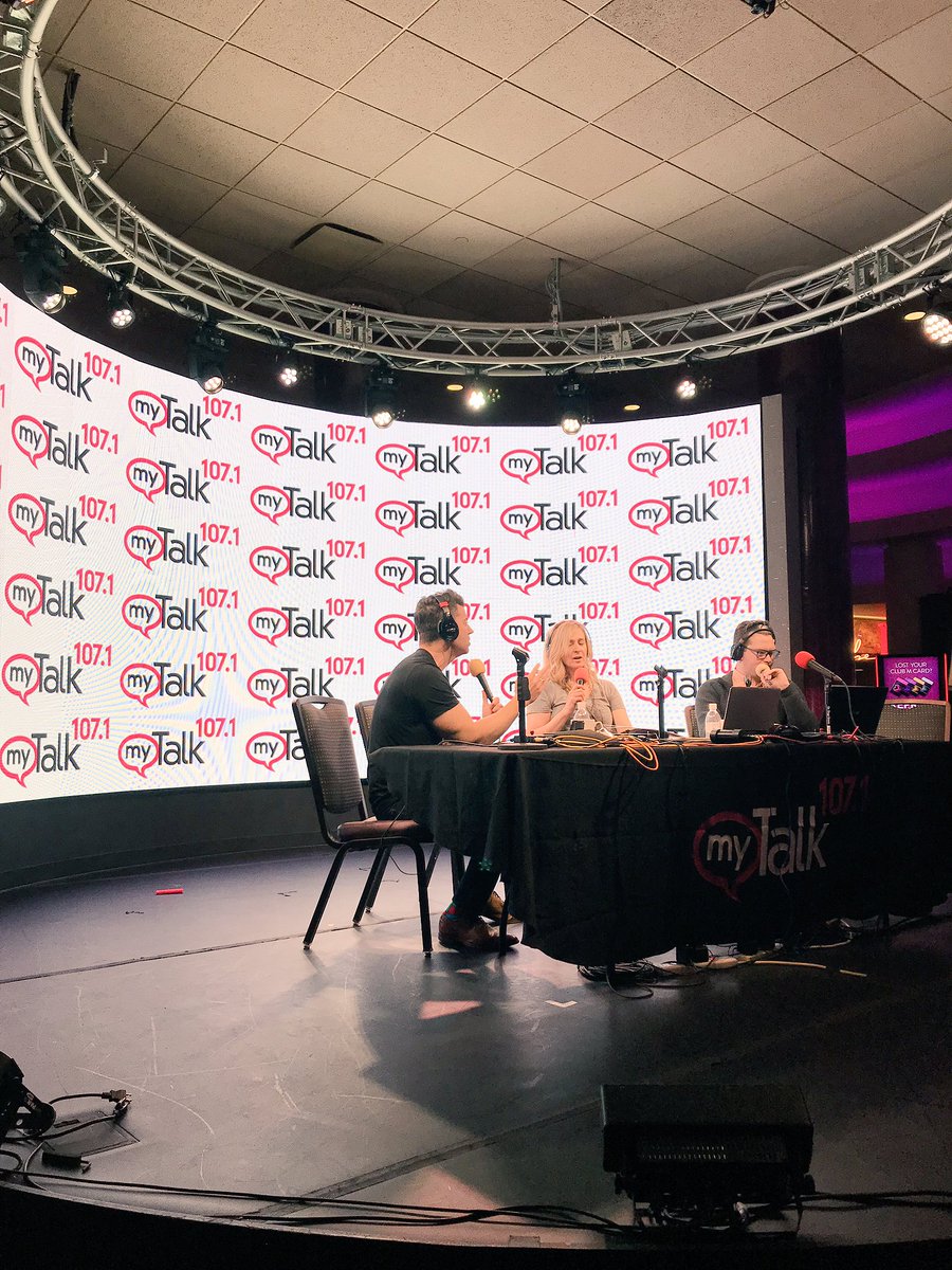 mysticlake's tweet photo. Stop by the Club M Stage to see @mytalk1071! They’ll be here all week broadcasting live! 📻🎤#mytalk #mnradio https://t.co/oaJrg52Y2T