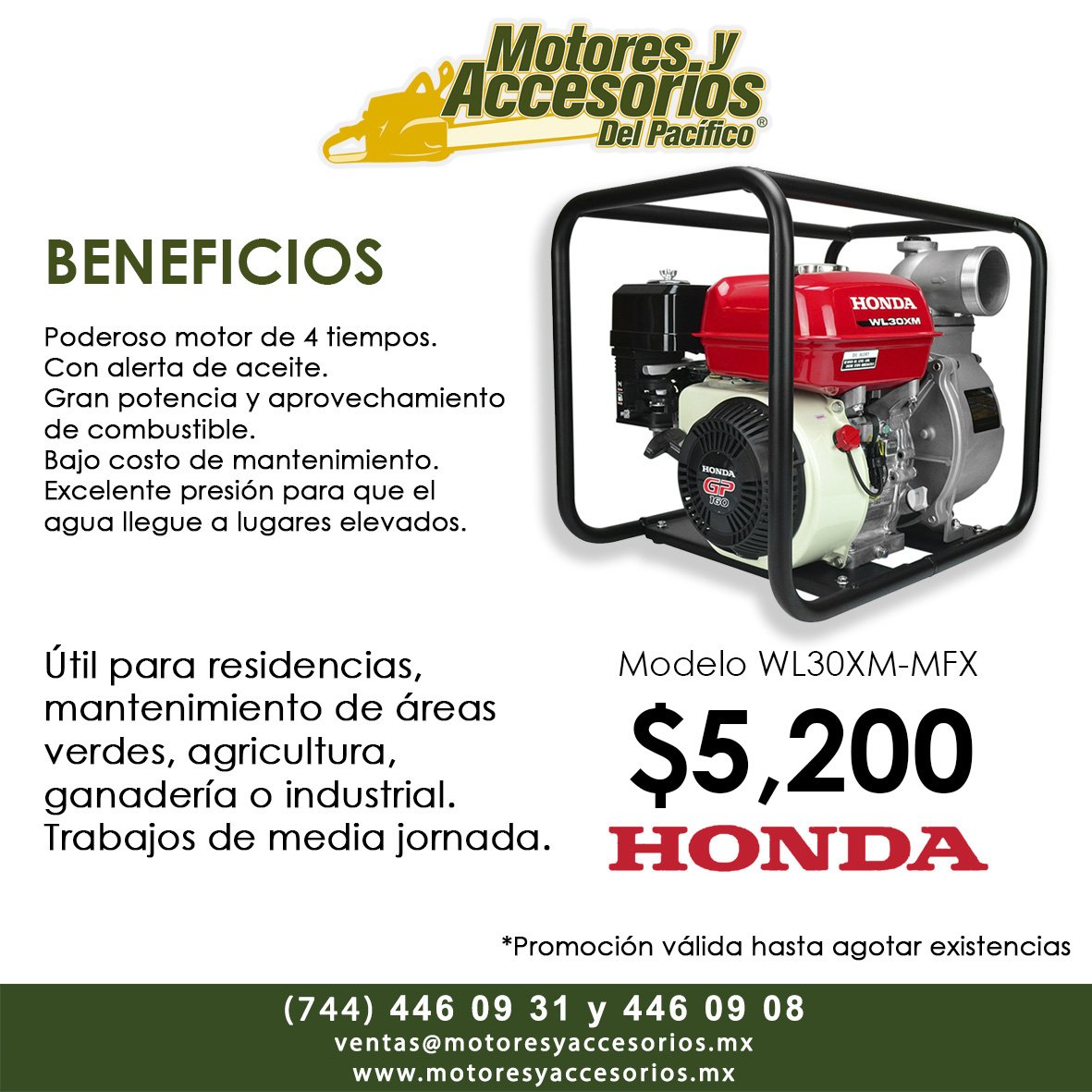 MotoresyAcc's tweet photo. La #motobomba 💧 más versátil está aquí.
Ven y descubre lo que la WL30XM-MFX puede hacer por ti, es ensamblada en México 🇲🇽
📞 #Acapulco (744) 446 0908
📞 #Toluca (722) 280 45 48
📦 Envíos
#Guerrero #Metepec #HONDA #HONDAacapulco #HONDAguerrero #HONDAtoluca #DistribuidorHONDA https://t.co/crjrRQZ7zQ