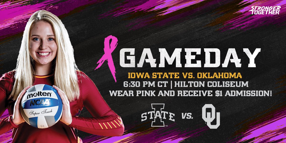 CYdOutCrew's tweet photo. Itโs GAME DAY vs. Oklahoma! Donโt forget to wear PINK for a chance at an awesome prize!
Cyโd Out Crew members: Make sure to sign in at the table on the north concourse for your free jumbo pretzel coupon!
See you all at 6:30pm in Hilton! #CYdOutCrew ๐ช๐ https://t.co/JhnAfeXABF