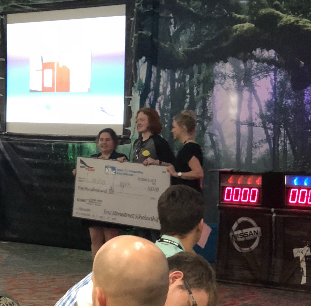 lemon_dani's tweet photo. Laura Leger, South SAFE student,  won a $500 Scholarship from @ericstonestreet at the Kansas Teen Transportation Saftey Conference! #kttsc #Why305 @LauraLeger13 https://t.co/3JFlDpNd9W