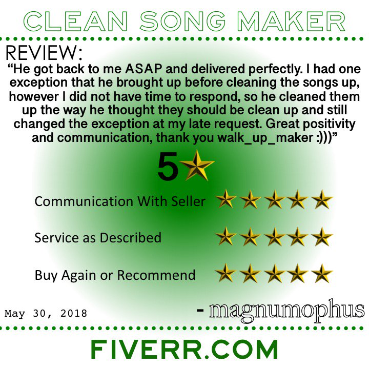 CleanSongMaker's tweet image. #Review