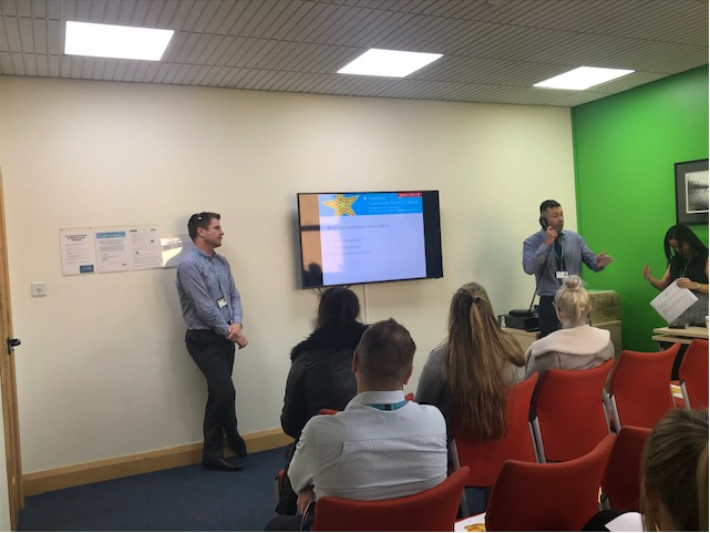 morrison_water's tweet photo. The #MUS #NCSW18 celebrations continue with our @YorkshireWater contract. Today’s activity was a ‘role play event’ with the team taking it in turns to showcase two very different #CustomerService experiences, based on #timelyresolution #actualresolution #qualitycommunication https://t.co/FcZDtDy6Ae