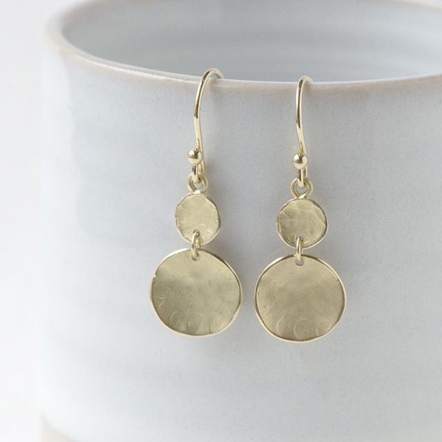 Double the fun with the Double Hammered Disc Earrings