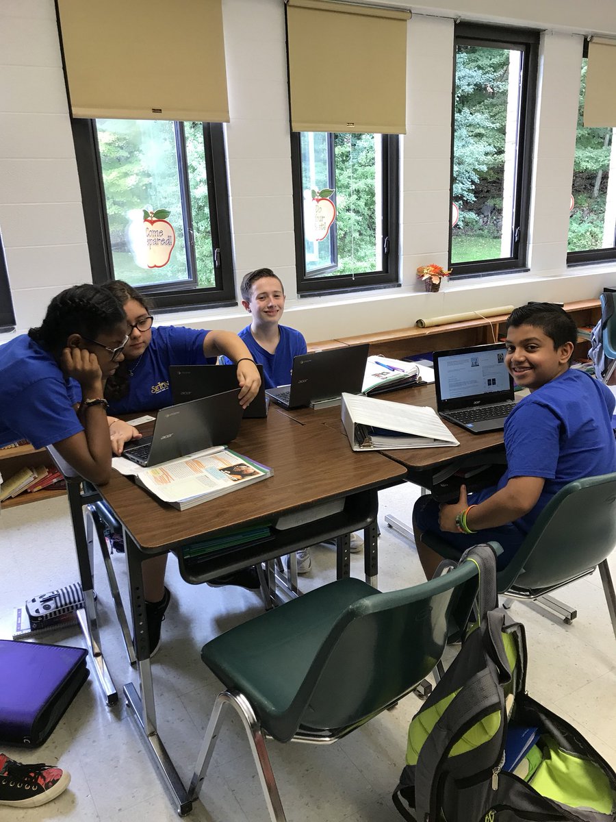 kabfive's tweet photo. Seton’s 7th graders researching St Jerome and St Paul. @Seton_ShrubOak @Sara_Shea72 @ArchNY_Schools @Mary_JaneRS https://t.co/FulKwkaorC