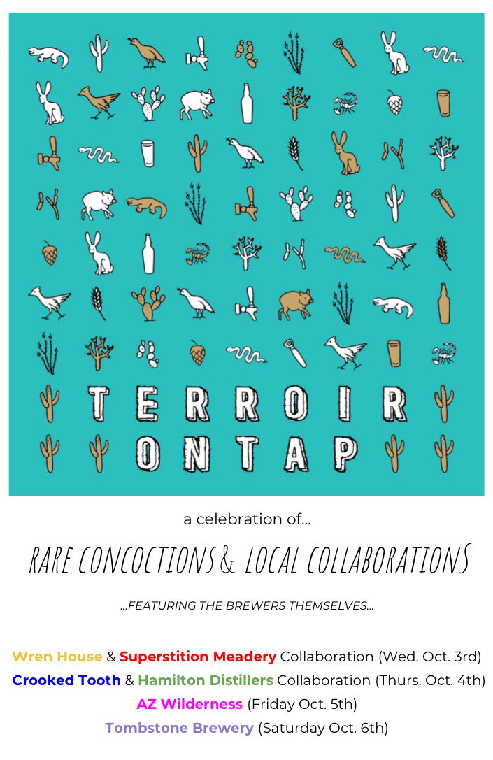 Good Oak presents Terroir on Tap - a collaboration of rare concoctions &amp; local collaborations featuring the brewers themselves.... Each day will highlight a unique brew honoring Arizona's terroir. Reps will be present from 6-9pm. Event is free, beer as priced.