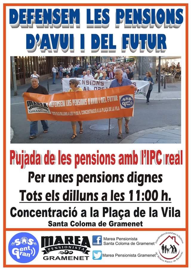 pensions_dignes's tweet photo. DÍA 8 A LAS 11:00H PLAÇA DE LA VILA. 
#SiempreAdelante #IPCxLEY
¡GOBIERNE QUIEN GOBIERNE LAS PENSIONES SE DEFIENDEN! https://t.co/iIx9VlSWTV