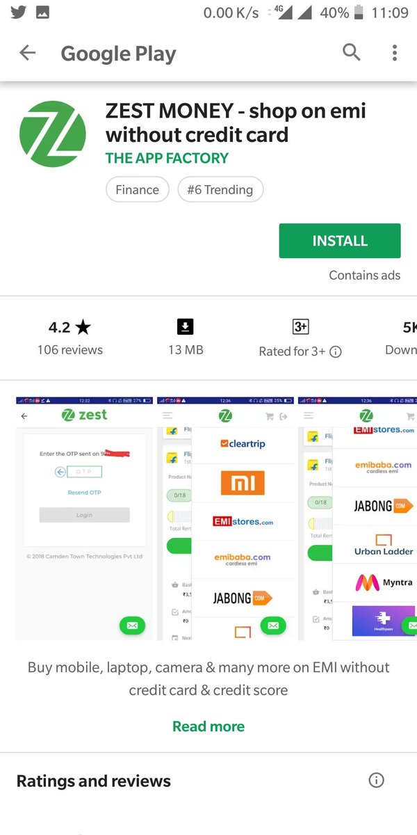 TheSheikhWasim's tweet image. @ZestMoney 
Do you have android app? Then why in browser it says add to home screen instead of playstore app! #CheckImages