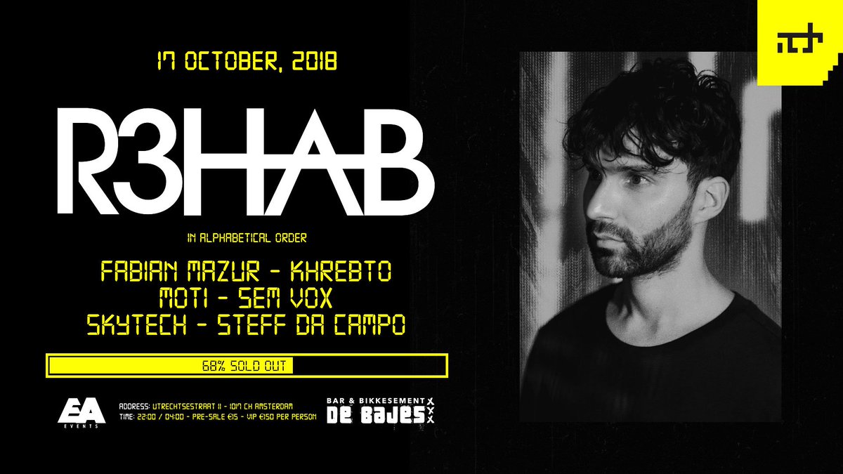 ⚠️ ⚠️68% SOLD-OUT⚠️ ⚠️  Make sure to grab your tickets right now  bit.ly/r3hab-ade https://t.co/CWBN7KMpIZ