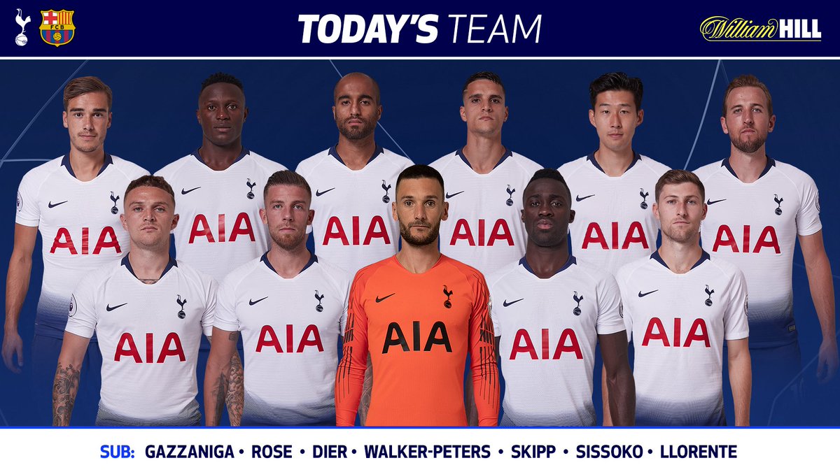 Tottenham Hotspur on X: 𝗧𝗘𝗔𝗠 𝗡𝗘𝗪𝗦! Lloris (C), Aurier, Dier,  Sanchez, Davies, Sissoko, Lo Celso, Bergwijn, Lucas, Son, Kane.  @WilliamHill latest (18+) ➡️  #THFC ⚪️ #COYS   / X