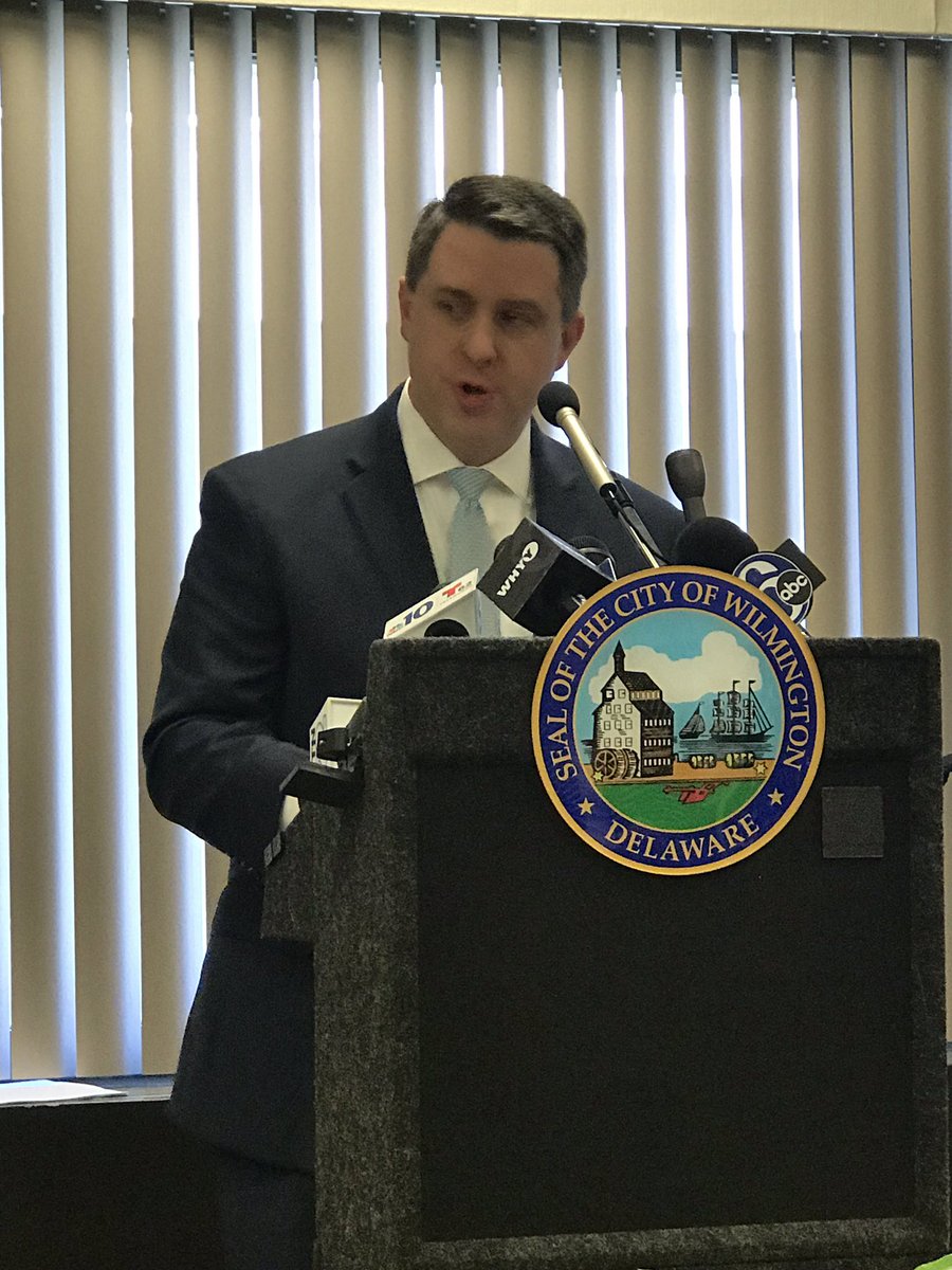 Salesianum's tweet photo. Excited to be at the mayor's office for the much anticipated announcement of a new Baynard Stadium lease agreement between @wilmingtondegov &amp; Salesianum. Looking forward to continued progress as we approach the @WilmCityCouncil vote later this month. @mikepurzycki https://t.co/YF3kfpCxNn