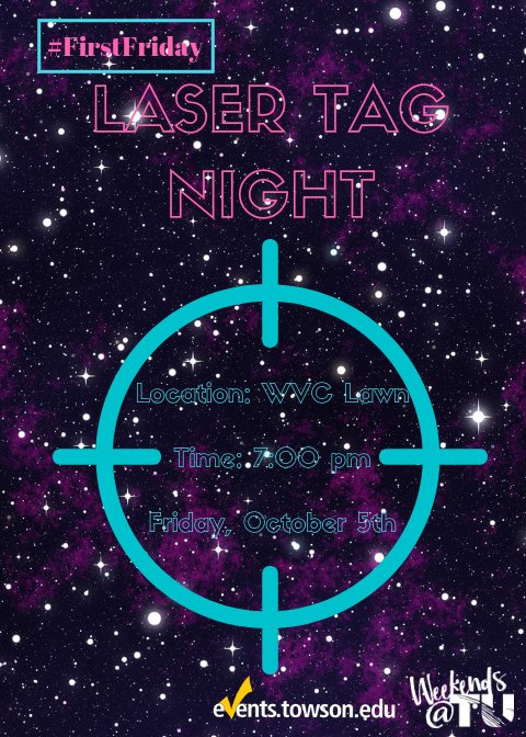 weekends_at_tu's tweet photo. Ready for a fun Friday night? Join The Office of Student Activities for a great night of Laser Tag at the West Village Lawn. The event kicks off at 7pm. #WeekendsAtTU. https://t.co/2JaEDbsC3Y