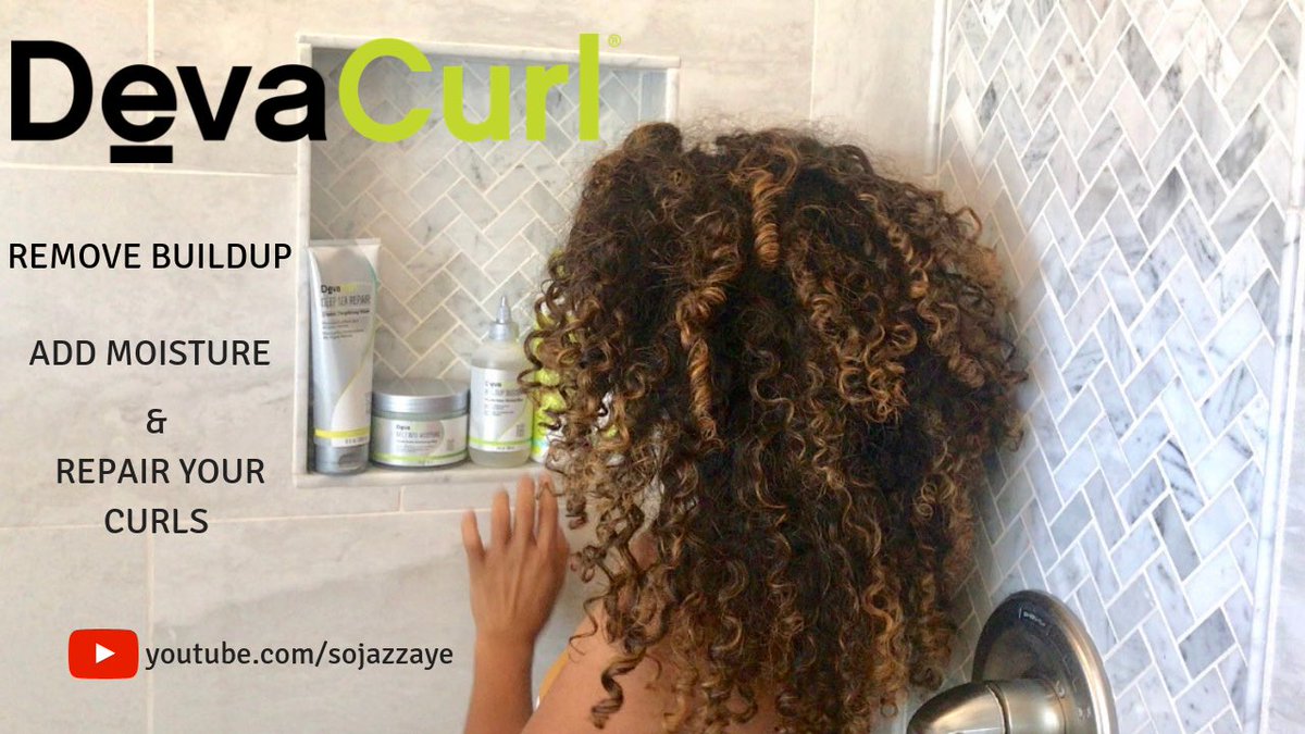 SoJazzaye's tweet photo. Iโm back for ๐ฆ๐#washdaywednesday to Clean up all this Build up, Repair & Moisturize these curls using @DevaCurl products. Watch full video on my YouTube as I show & tell on how I wash & style my curls ๐ #sojazzaye x #devacurl #buildupbuster #meltintomoisture #deepsearepair https://t.co/9wjCLaSOej