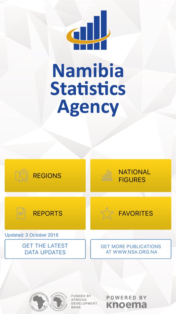 emposkett's tweet photo. At #statcom2018 @alexshimuafeni of @namstatsagency shows me the Namibian stats agency app - very cool! @ONSdigital take note! https://t.co/FZxuICqJ0h