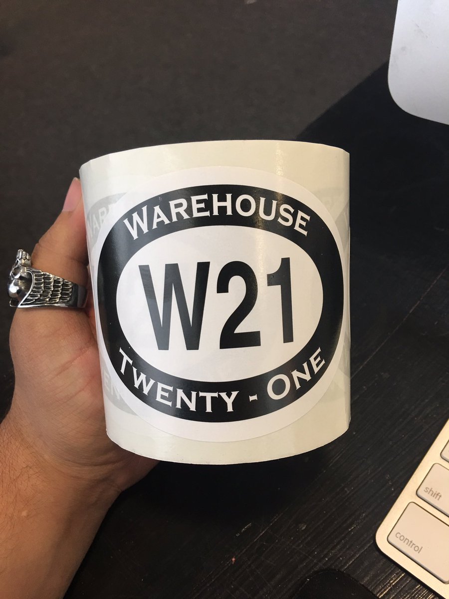 Want to show some support? We’ll be giving out some Warehouse21 bumper stickers to the first top ten retweets and top ten likes and comments #W21