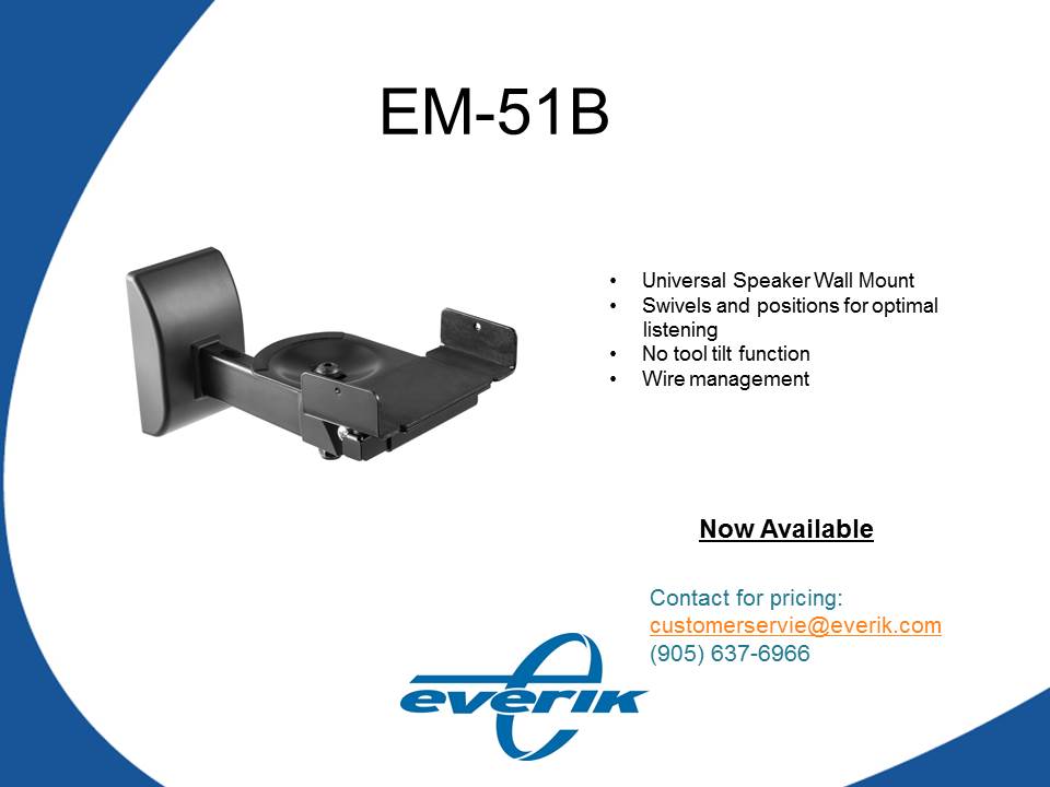 EverikLtd's tweet photo. Now in stock!!  

EM-51B universal speaker wall mount.

Please contact us for pricing. https://t.co/DtJ305vX8G