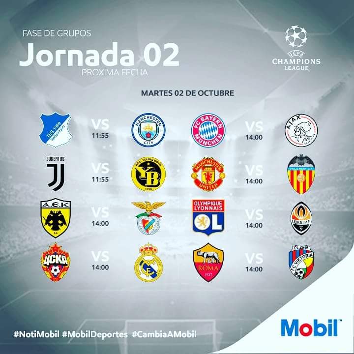 EcuadorMobil's tweet photo. Esta semana!! ⚽️⚽️ Se viene el mejor fútbol del mundo!! la #championsleague este 2 y 3 de octubre. ¿Cuál es tu favorito?. Sé uno de nuestros #fansmobil y gana!! #mobilecuador y recuerda #cambiaamobil https://t.co/3wU9NZjNmR