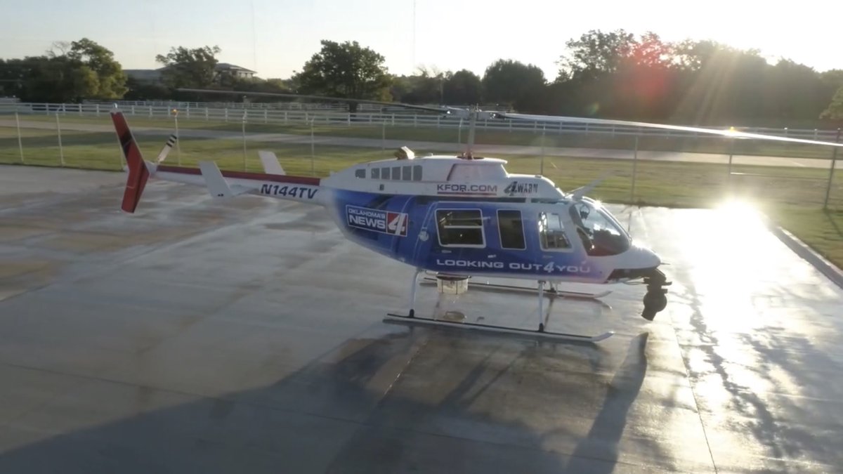 flighttimeokc's tweet image. A couple of screen grabs from a shoot from this morning. #shotondji #djiphantom4prov2 #drone #dronepilot #dronephotography #dronevideo #outlookabove #chopper #bellhelicopters #longranger