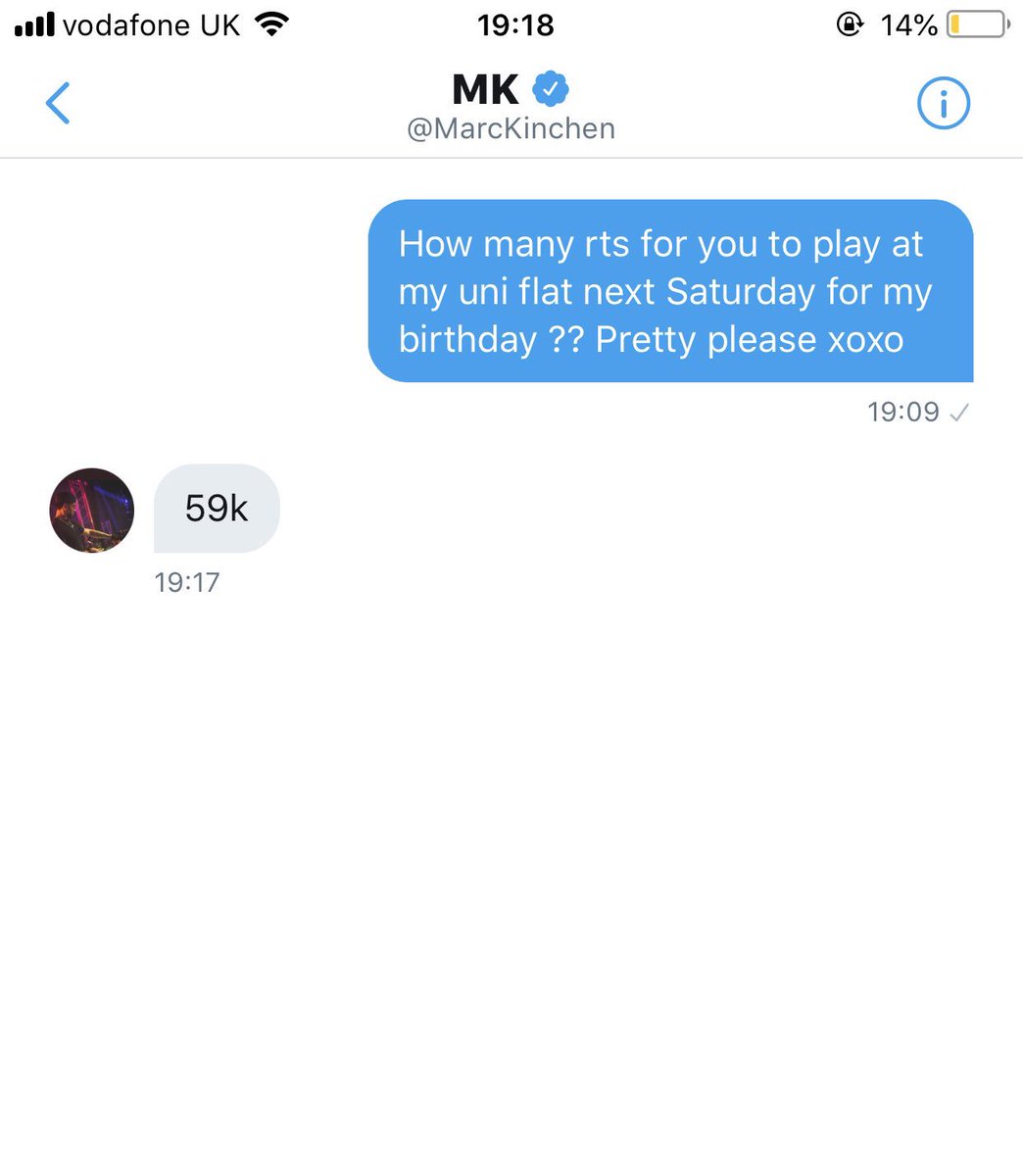 If ya fancy helping a gal out for her bday pls retweet this 🕺🧡 <a href="/MarcKinchen/">MK (Marc Kinchen)</a>