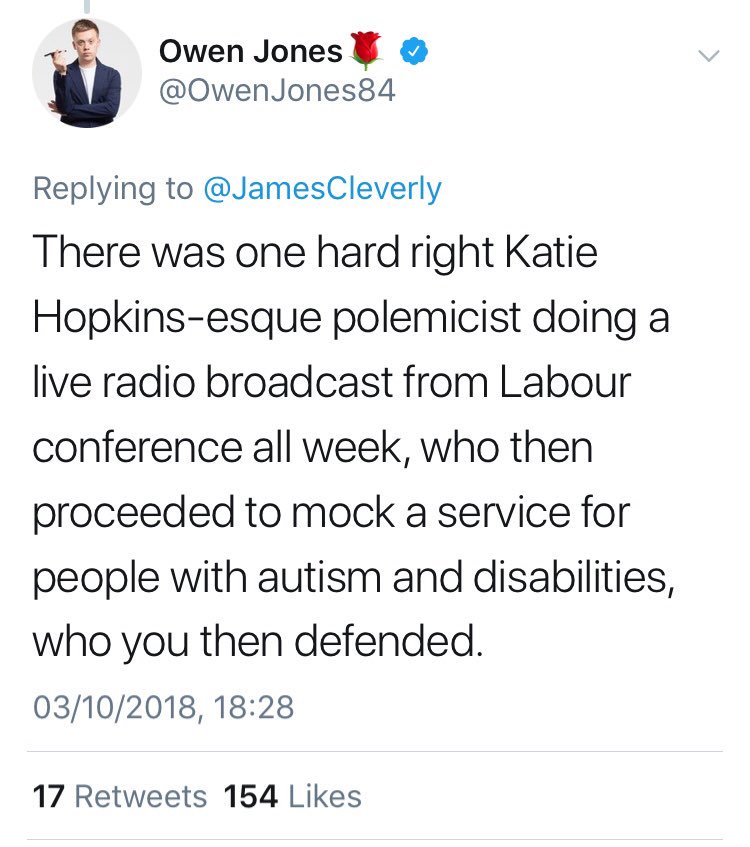 JuliaHB1's tweet photo. Actually, li’l Owen, I’m a fully qualified, very experienced &amp; respected political journalist who hosted a 3.5 hour national radio show every morning but also found time to post a tweet taking the piss out of silly people just like you which made 900,000 people laugh out loud. https://t.co/JgBxVte2jG