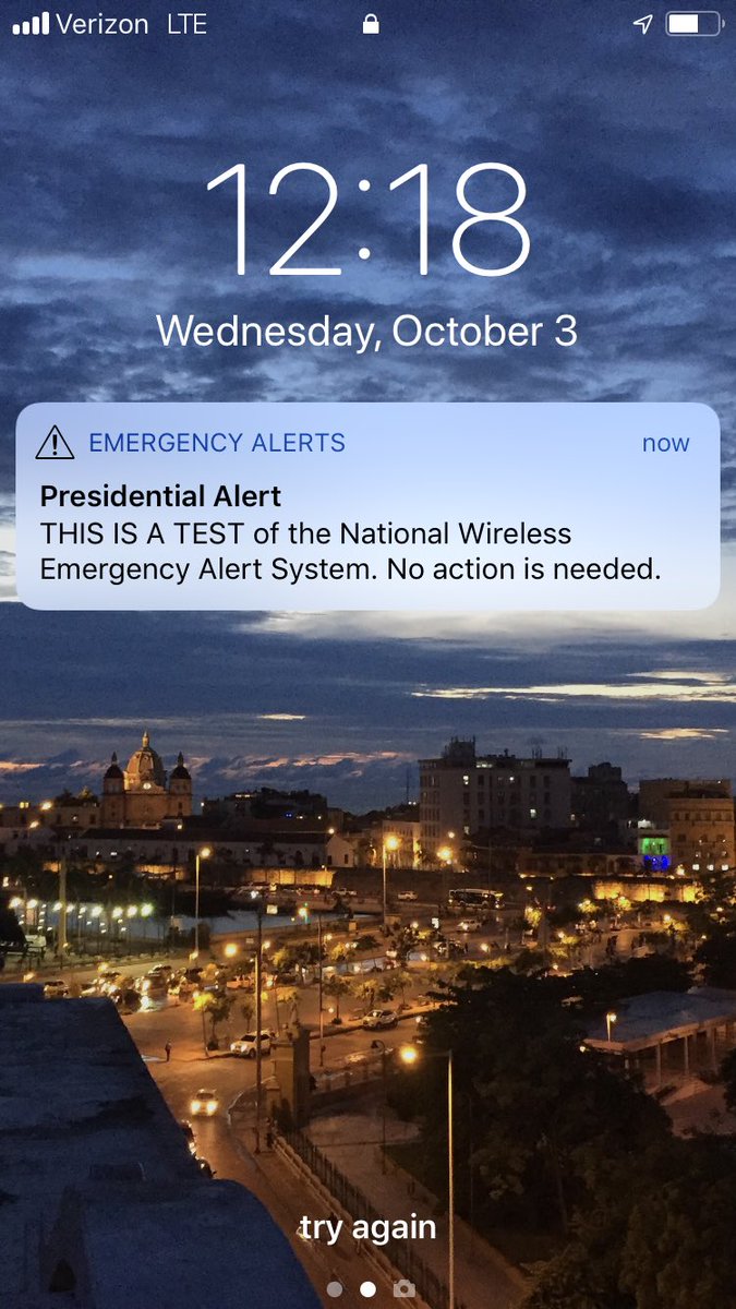 1) Should’ve been sent out the evening of November 8, 2016. 2) Not a test, action is needed.