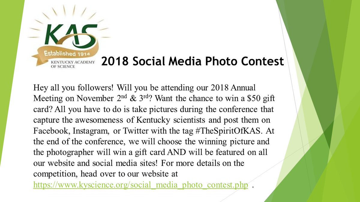 Announcing the return of the KAS Social Media Picture Contest #TheSpiritofKAS