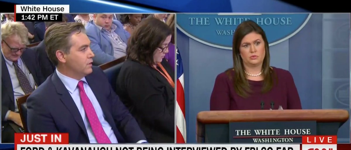 Chris_1791's tweet photo. #Sarah_Sanders Accuses CNN’s #Jim_Acosta Of Struggling With The ‘Facts’ https://t.co/42mHastpgH via @DailyCaller https://t.co/LW3PDk97uh