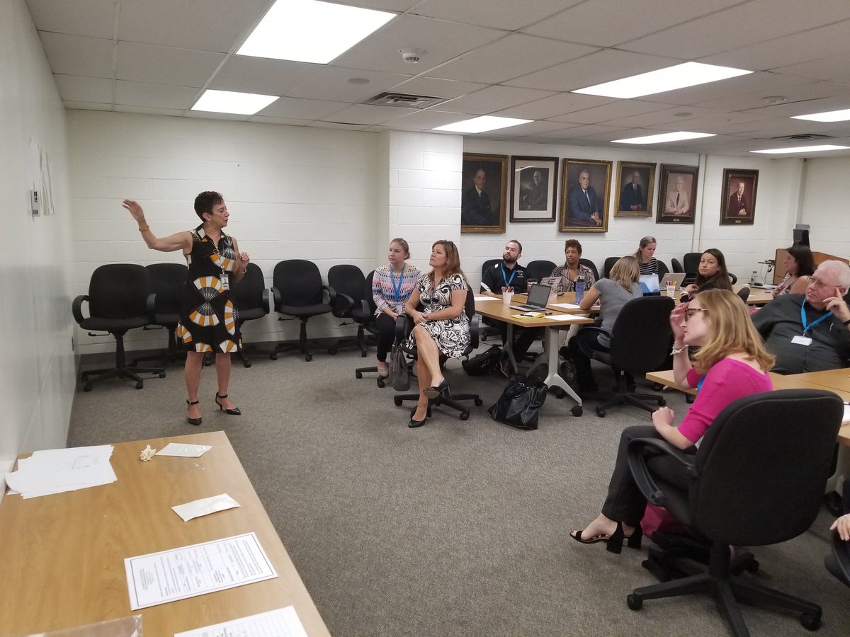 Counselor_Mel's tweet photo. Our new College Counselors discussing barriers that are in place which may impact students' post secondary success. @BaltCoPS https://t.co/lVgM87HmJU