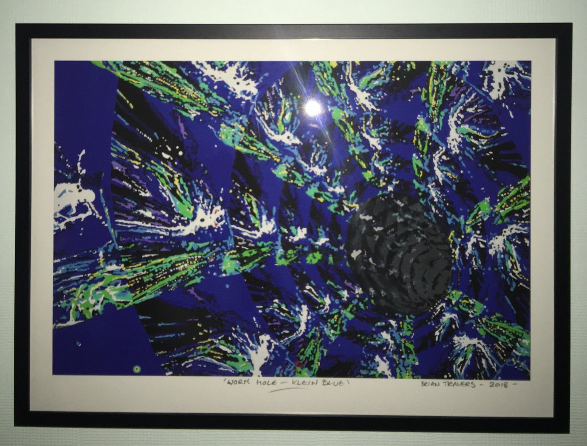 btartstudio's tweet photo. ‘Wormhole- Klein Blue’ is framed and ready to go its new home! #art #painting SEND A DM FOR DETAILS https://t.co/yJSDClDJHU