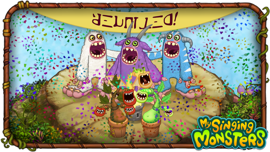 Epic Potbelly and Epic Mammott are returning to their hideaways, but  they're happy to be reunited with their cousins!  Do you have the Common,  Rare, and Epic versions of these Monsters?