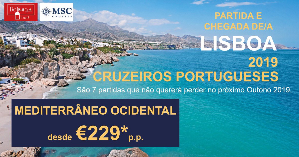 BeTugaTravel's tweet image. CRUZEIROS PORTUGUESES 
Com saída de Lisboa e chegada novamente à capital 10 dias depois, visitará o melhor do Mediterrâneo Ocidental, com passagem por Barcelona, Marselha, Génova, Málaga e ainda a exótica Casablanca, antes do regresso ao Novo Terminal de Cruzeiros de Lisboa. ⚓