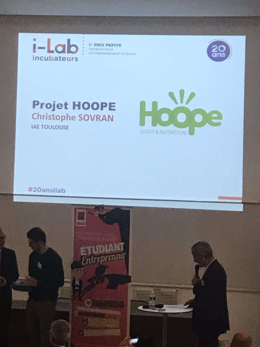 MontgaillardPM's tweet photo. #20ansilab 5ème prix Pépite !!!
Projet hoope, Hydle et Tetral ! 👏 
@mabanque_bnpp accompagne l’entrepreneuriat étudiant 👨‍🎓 ! ��� @PEPITE_ECRIN #toulouse https://t.co/kXVV2FAqYx