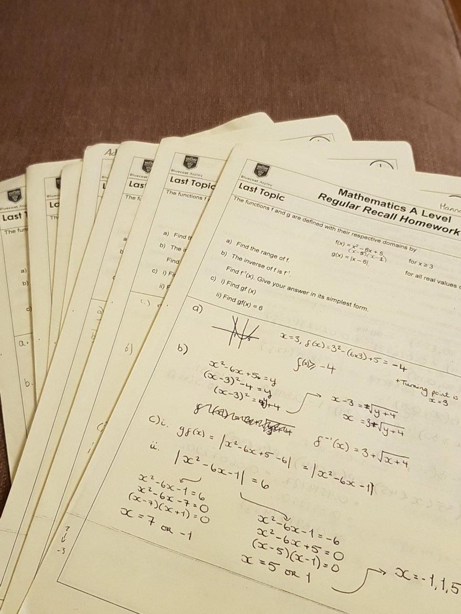 About to mark my first set of regular recall homework tasks....Thanks <a href="/mathsjem/">Jo Morgan</a> for blogging about these. The students loved doing them!