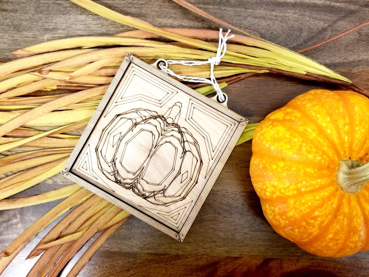 Halloween Wood Pumpkins to go with the crisp fall air and all the apples I want at the market :) etsy.me/2QqHDms #halloweendecor #falldecor #wooddecor #homedecor #pumpkins#fall #autumn #framed #lasercutting #engraving #halloween #wood #lasercutart #dcartists