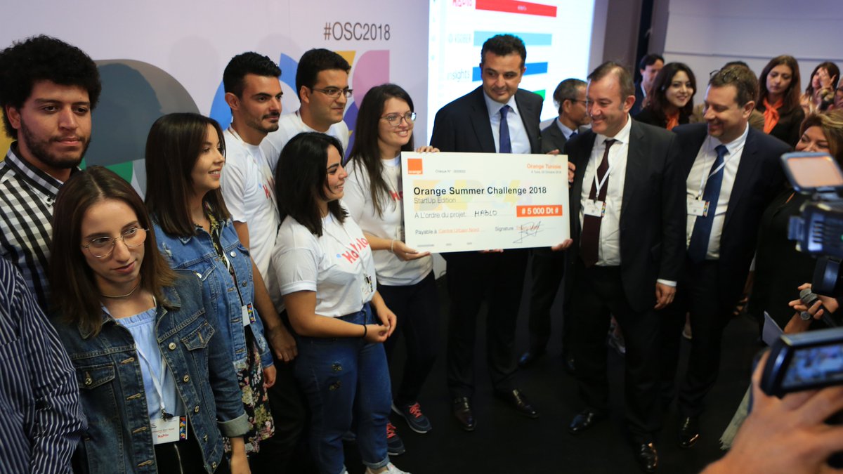 OrangeTN_Plus's tweet photo. Enfin le résultat de #OSC2018 est annoncé 
1er prix : #TryBionic
2ème prix : #Hablo
3ème prix : #Vsober
4ème prix : #InsightsEnergy
5ème prix : #Logimo https://t.co/rpxUNbLgFx