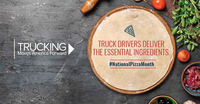 NW_Trucking's tweet photo. Whether you love pepperoni, Hawaiian or plain cheese, a trucker brought you your favorite slice! #NationalPizzaMonth #ThankATrucker https://t.co/PhdrfdwuR8