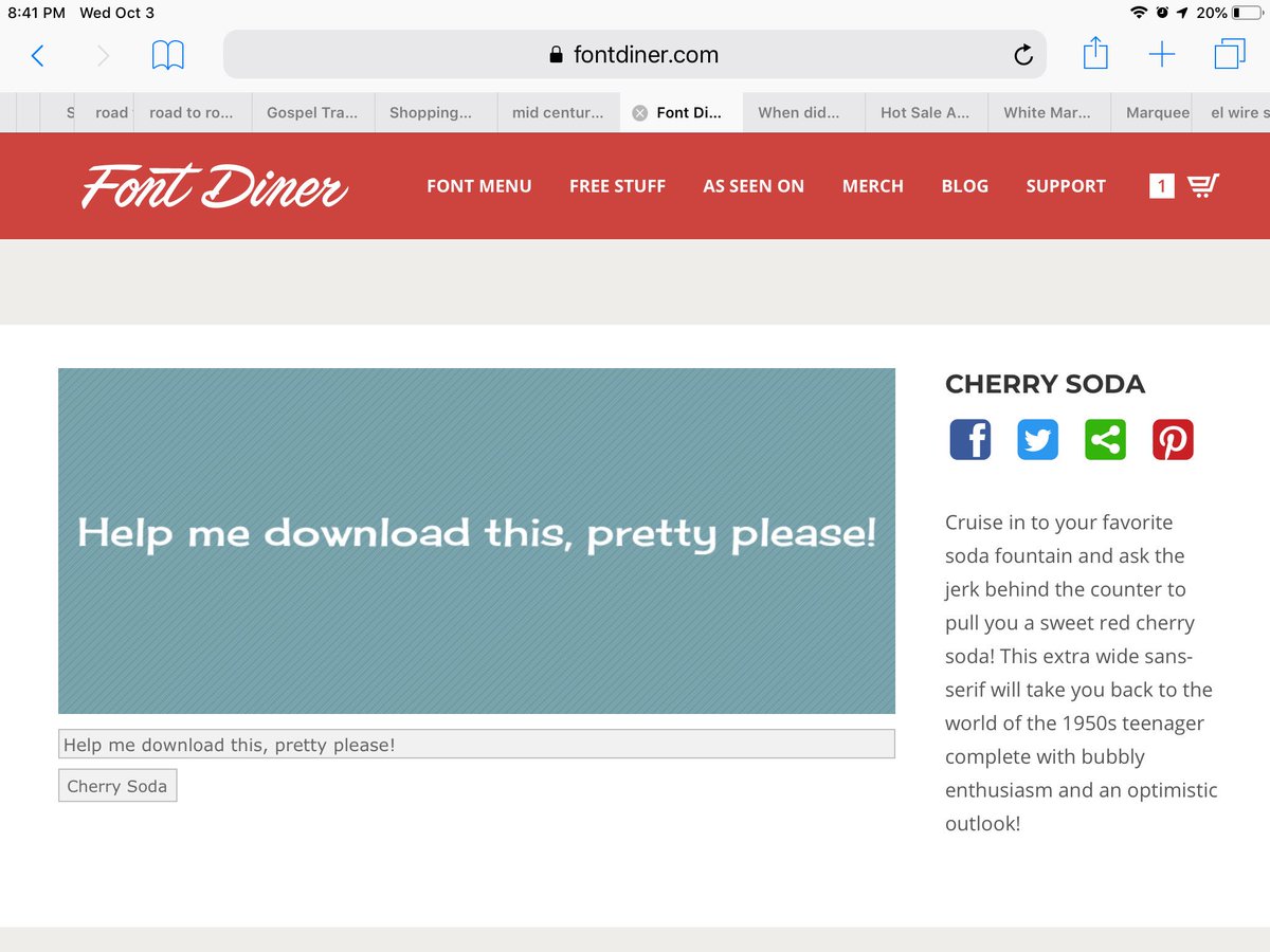 TSEd's tweet photo. @fontdiner is there a secret to downloading the Silverware fonts? I don’t see an option to download on the Free Stuff page ... https://t.co/Fyy8i00xCK