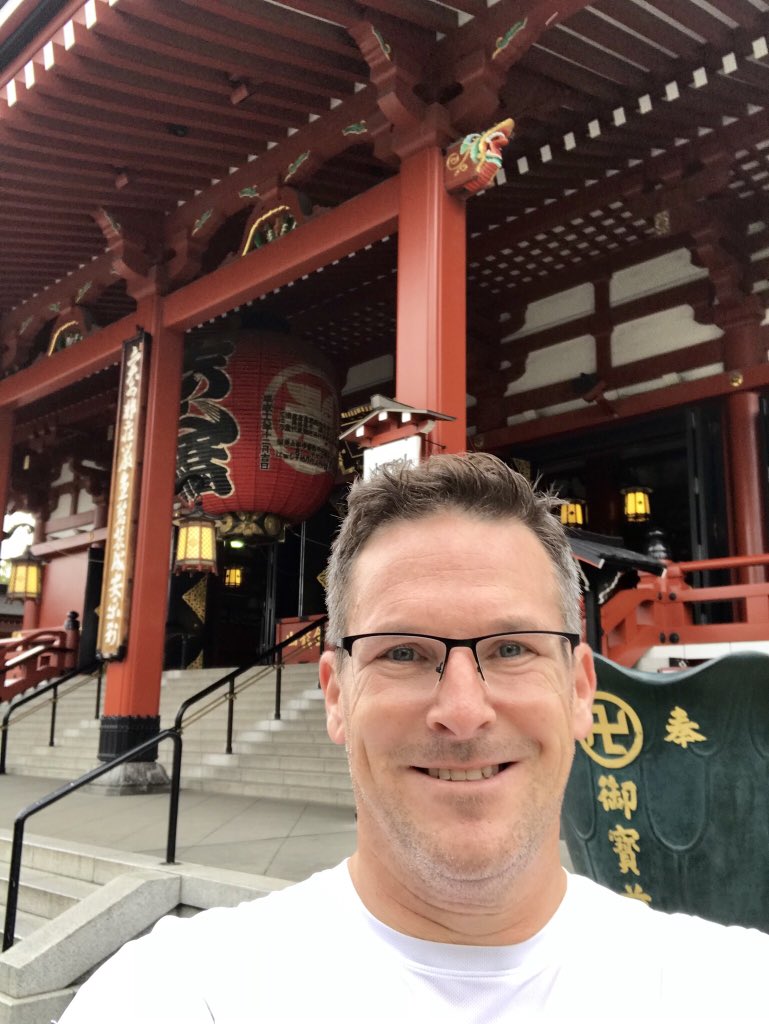 aaronjkowalski's tweet photo. Pro #T1D travel tip: get out for a run or walk before flying. 12+ hour flight home from Japan today. Did an amazing dawn #runningwirhT1D to Sensō-ji temple &amp; along the Sumida river before all of that sitting. https://t.co/TR7xUzsCj9