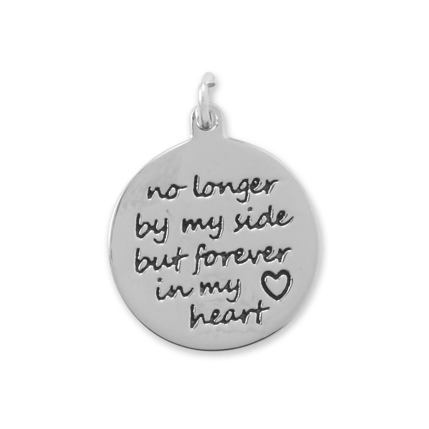 Forever in My Heart Message Charm Sterling Silver Forever in My Heart Message Charm Sterling Silver