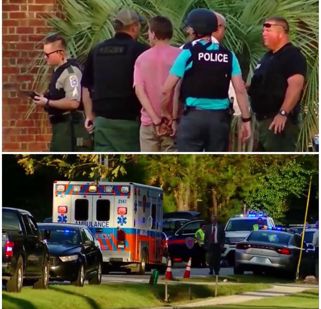 A white man in Florence, South Carolina just shot 5 police officers. One just died. Police then peacefully negotiated his surrender. 2 points: 1. White men continue to be the deadliest threat to American police. 2. Police almost always skillfully bring them in alive.