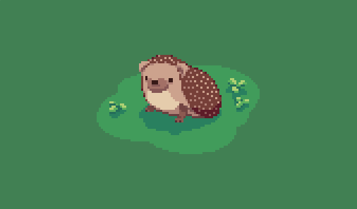 Hedgehog for @Pixel_Dailies #localwildlife #pixel_dailies #pixelart