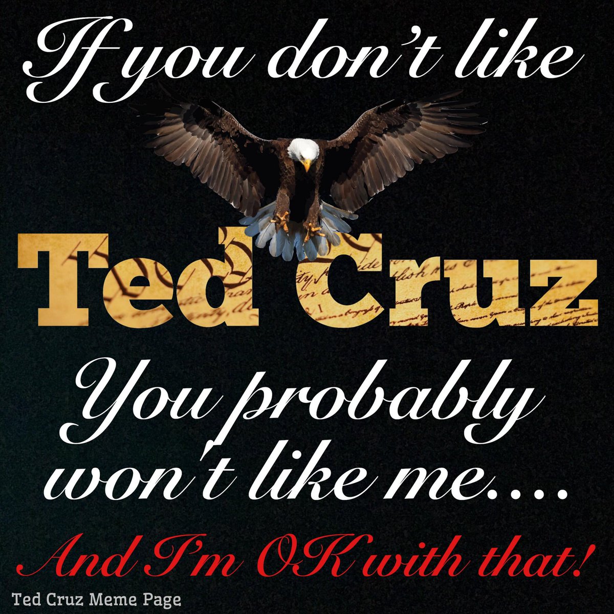 TedCruzMemes's tweet photo. #ChooseCruz #KeepTed #KeepTexasRed https://t.co/jus9nEWsRz