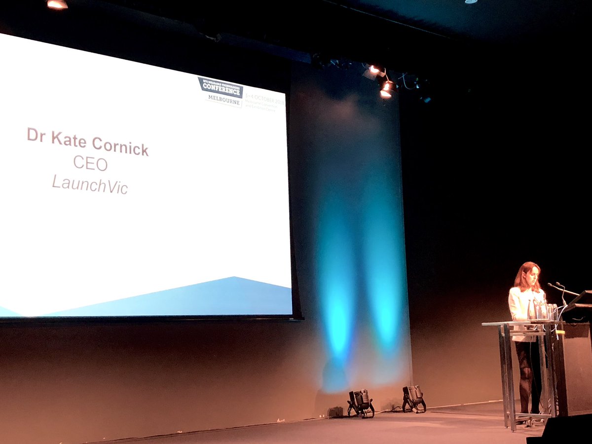 LaunchVic's tweet photo. "1 in 5 startups are in healthcare including wearables in Victoria"  @kate_cornick @WT_AUS #WTAUS18! #wearables #wearabletech https://t.co/wkWQhFLuas