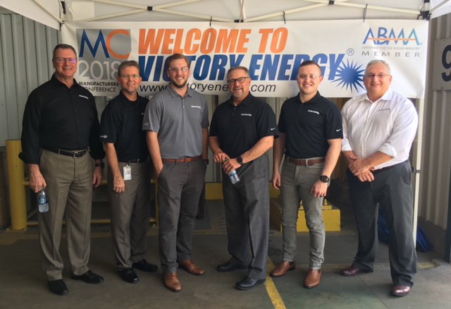 victoryenergy's tweet photo. Boiler kind of guys! Tour guides for the @ABMABoiler 2018 Manufacturers Conference plant visit at our Collinsville operations today. Lots of steam experience here. #boilers #steam #burners #lean https://t.co/TcmQ6rkBKx